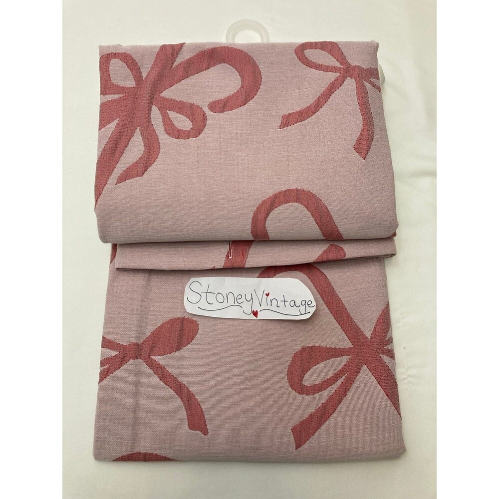 Pink candy cane with pink bow christmas shower curtain - Picture 4 of 7